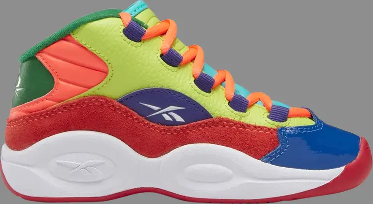 Кроссовки question mid little kid 'color explosion' Reebok, многоцветный
