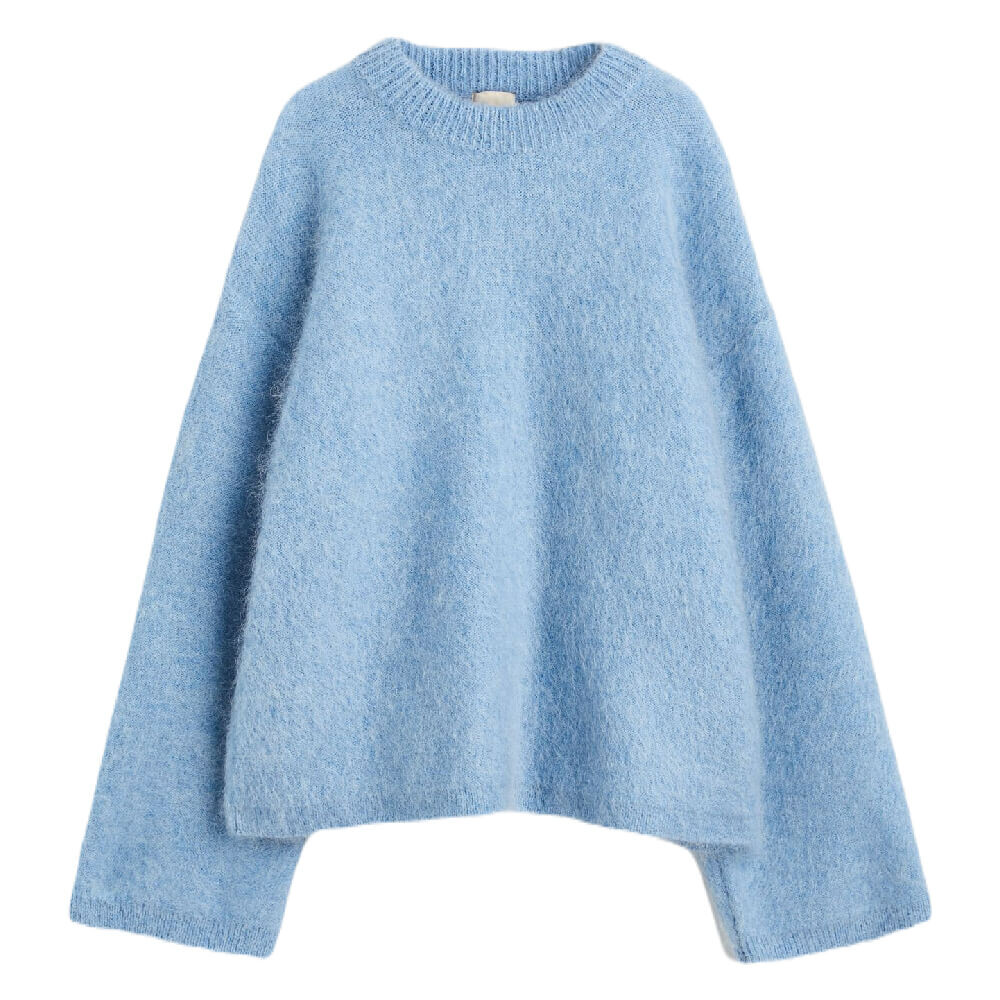 

Свитер H&M Premium Selection Oversized Mohair-blend, светло-синий