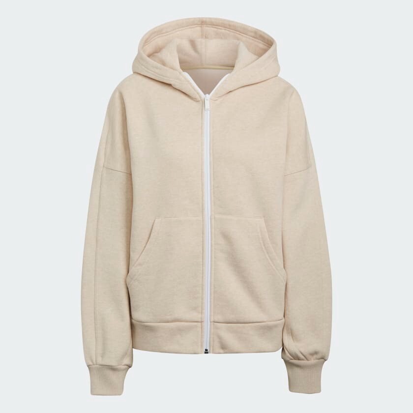 

Толстовка Adidas Sportswear Studio Lounge Fleece Hooded Full-zip, бежевый