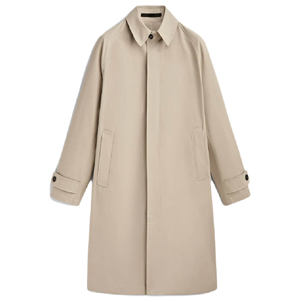 

Тренч Massimo Dutti Chunky Cotton Studio, бежевый
