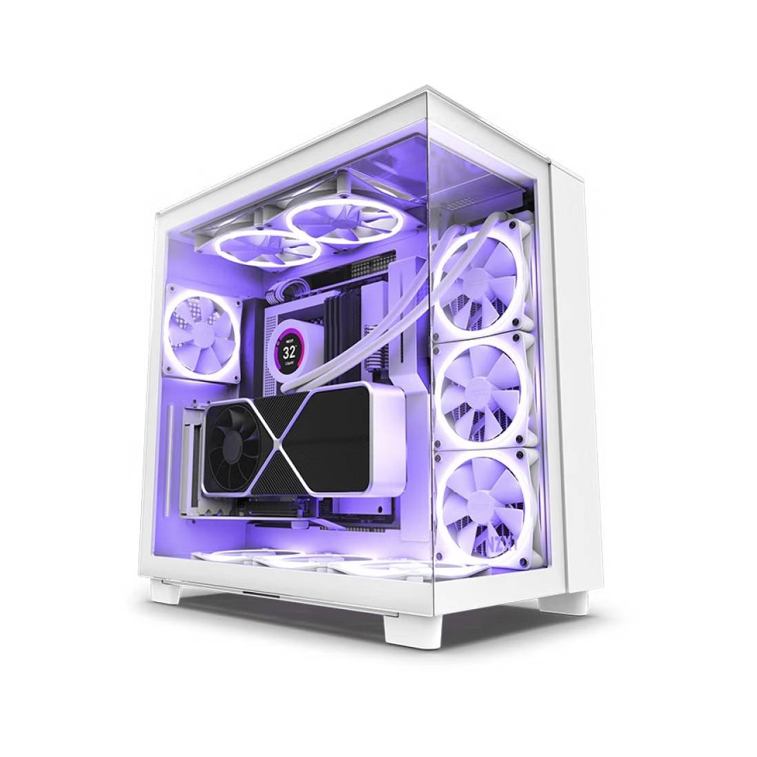 Корпус NZXT H9 Elite, ATX/Micro-ATX, Mid Tower, белый - фото