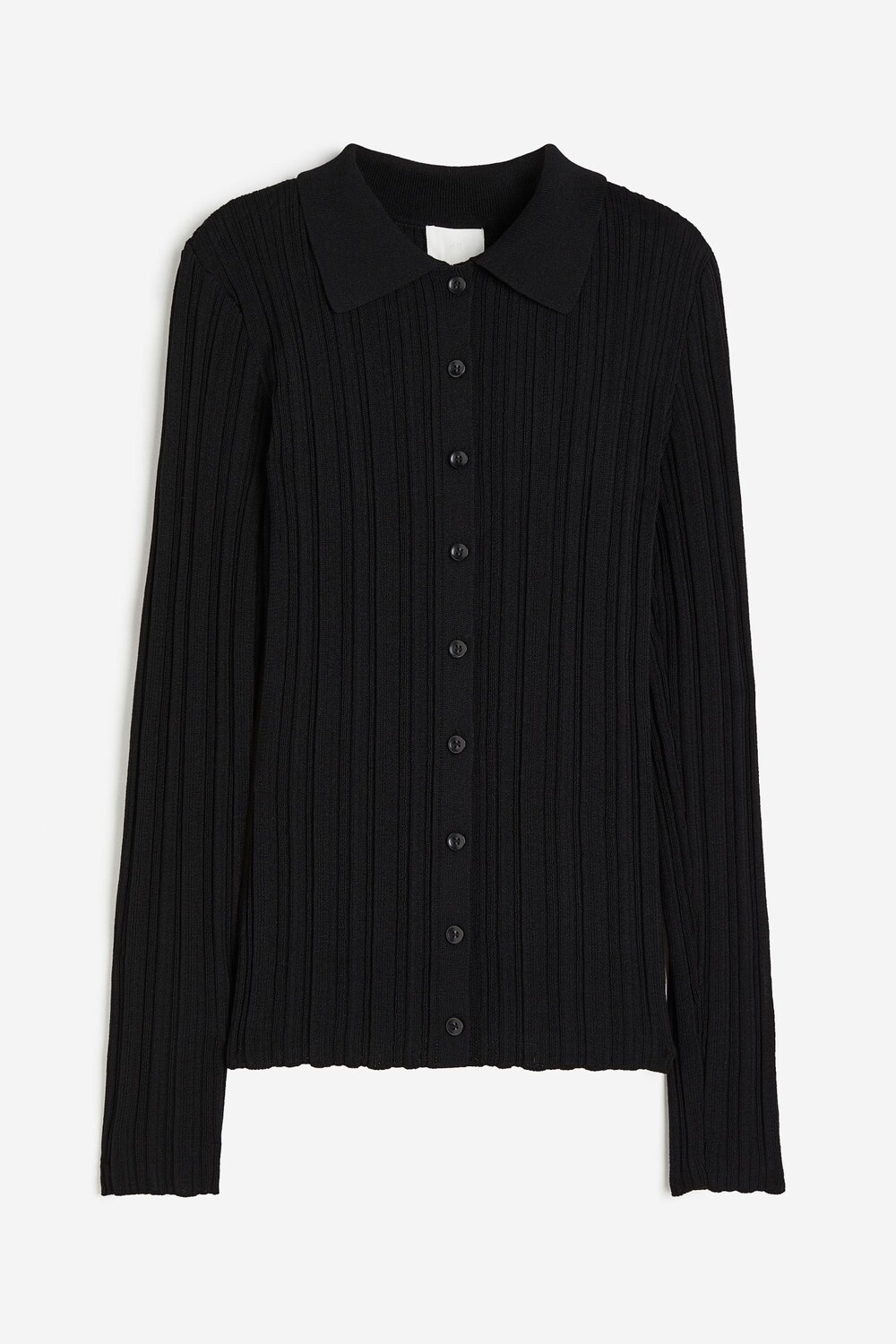 

Свитер H&M Rib-knit With Collar, черный