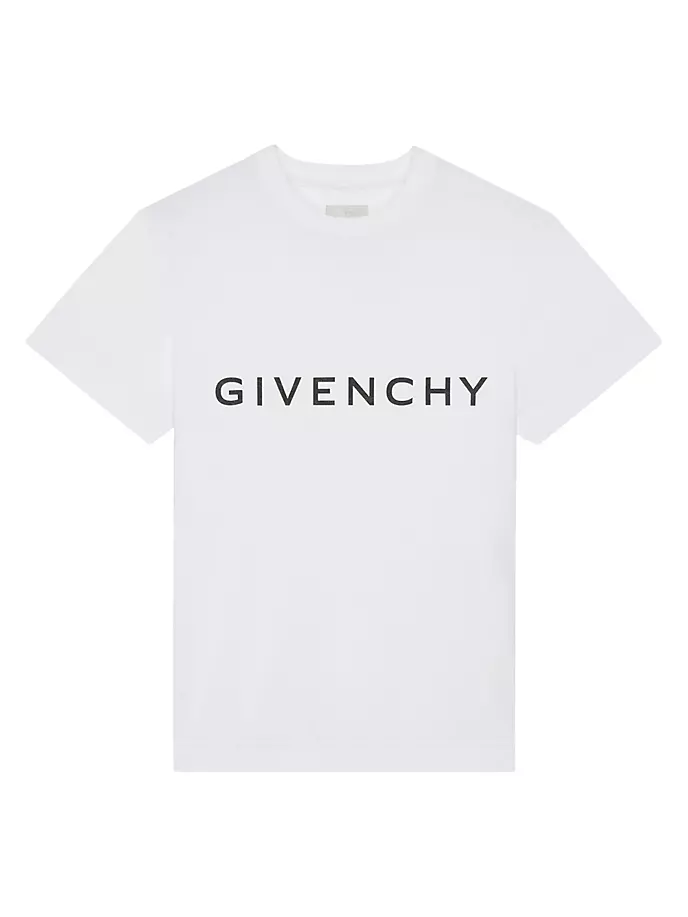 цена Хлопковая футболка узкого кроя Archetype Givenchy, белый
