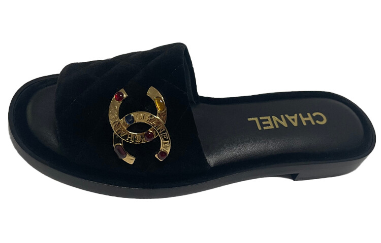 

Шлепанцы женские черные Chanel