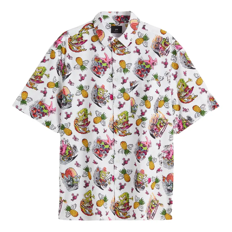 

Рубашка H&M SpongeBob Regular Fit, белый