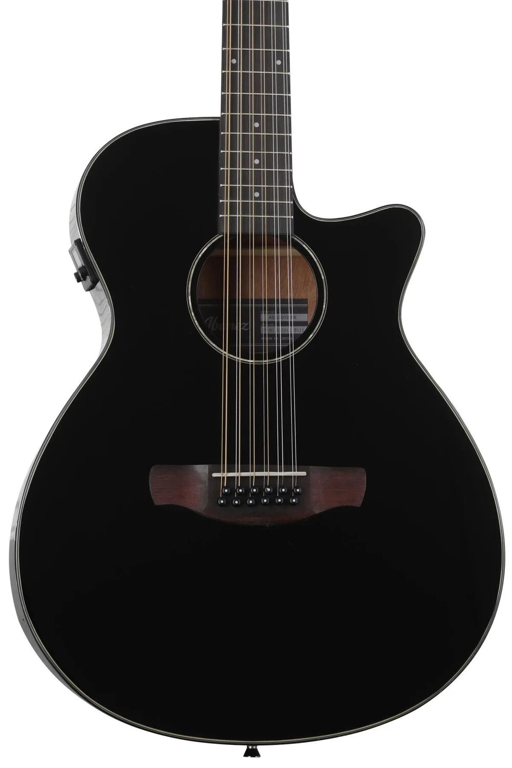 

Ibanez AEG5012 12-струнная акусто-электрическая гитара - черная