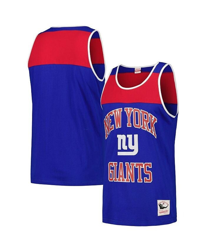 

Мужская красная майка New York Giants Heritage с цветными блоками Royal, красная Mitchell & Ness, синий