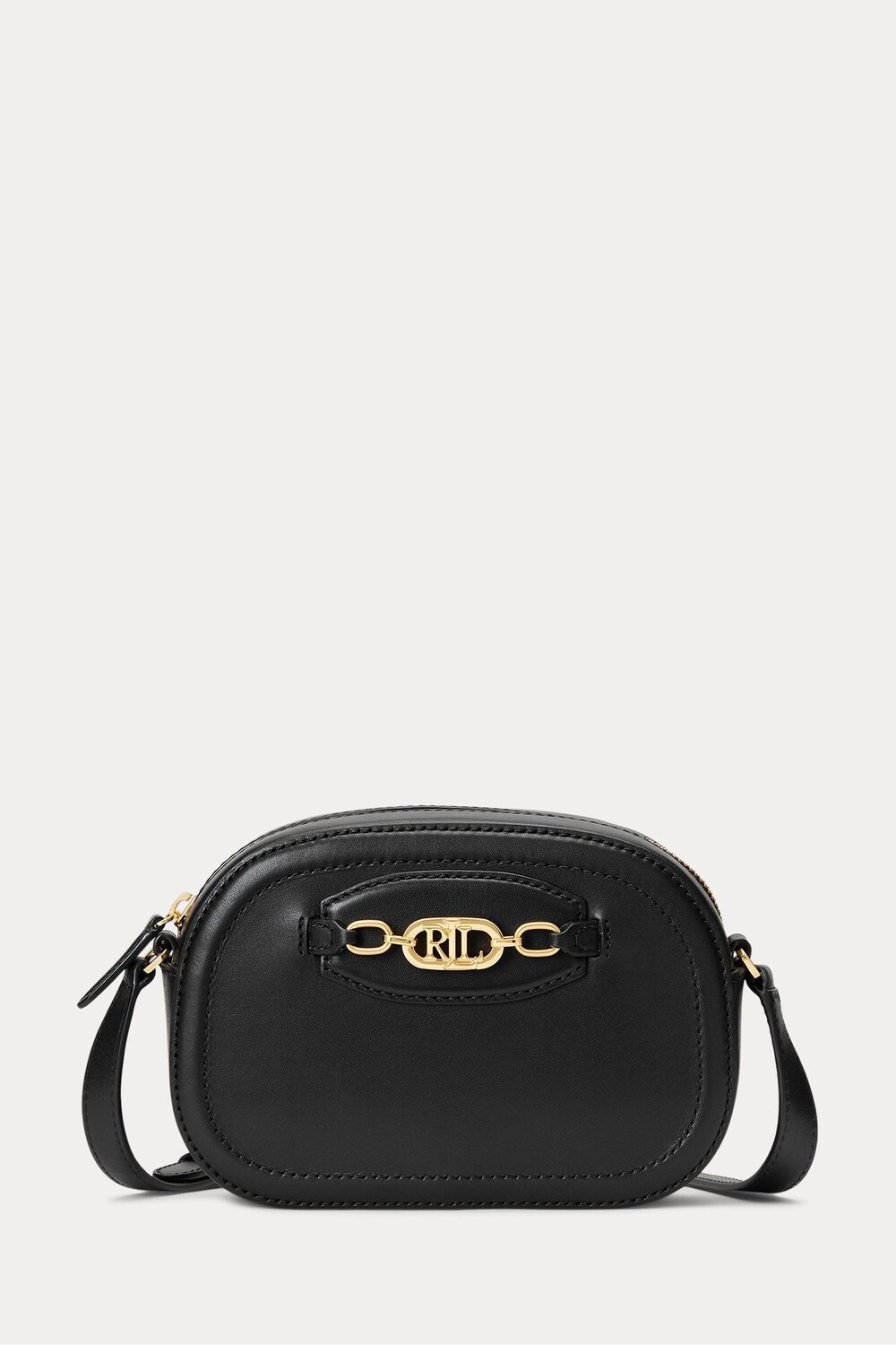 

Кожаная сумка через плечо Jordynn Lauren Ralph Lauren, черный