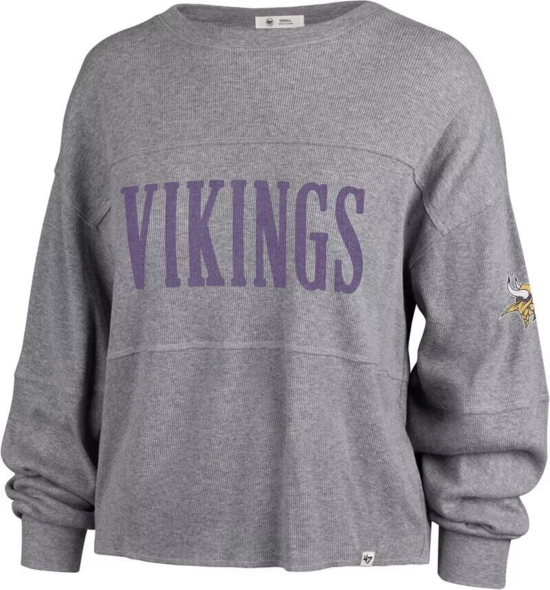 

Женская серая футболка с длинным рукавом '47 Minnesota Vikings Jada