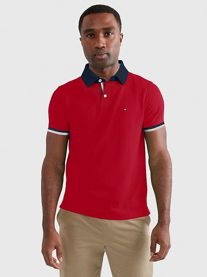 

Поло стандартной посадки с наконечниками Tommy Hilfiger