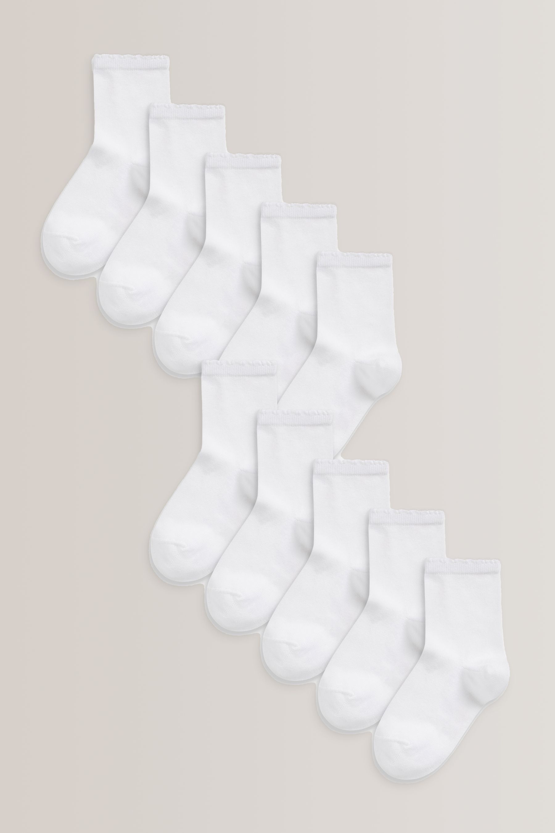 Комплект из 10 пар носков с высоким содержанием хлопка Next, белый