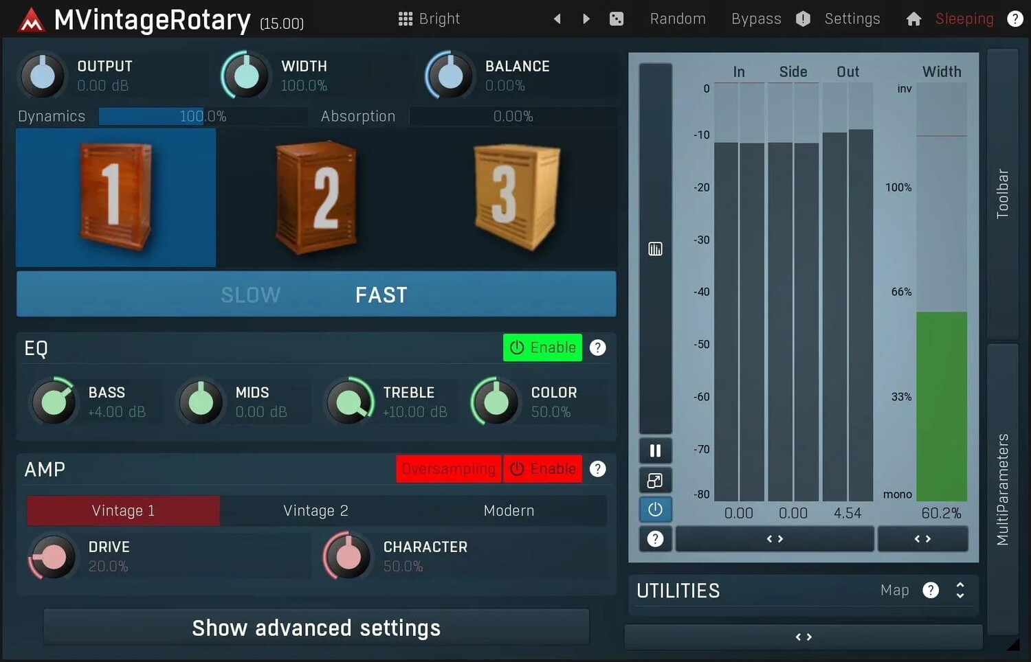 

Плагин MeldaProduction MVintageRotary Vintage Rotary Simulation