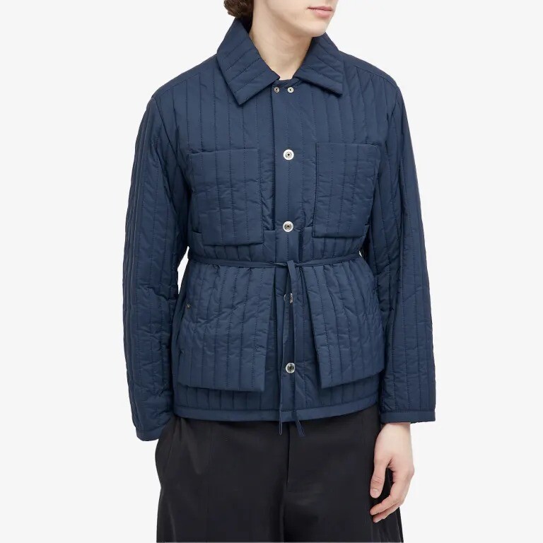 Куртка Craig Green Quilted Worker, темно-синий куртка uniqlo с большими карманами молочный