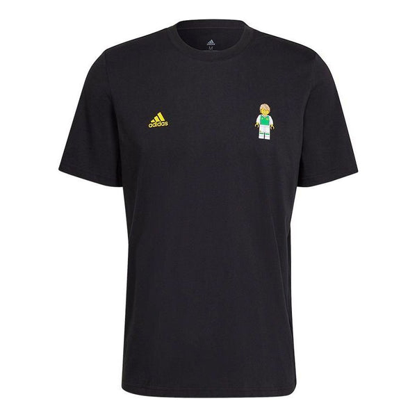 Футболка Adidas Printing logo Round Neck Short Sleeve Black, Черный футболка zara round neck черный