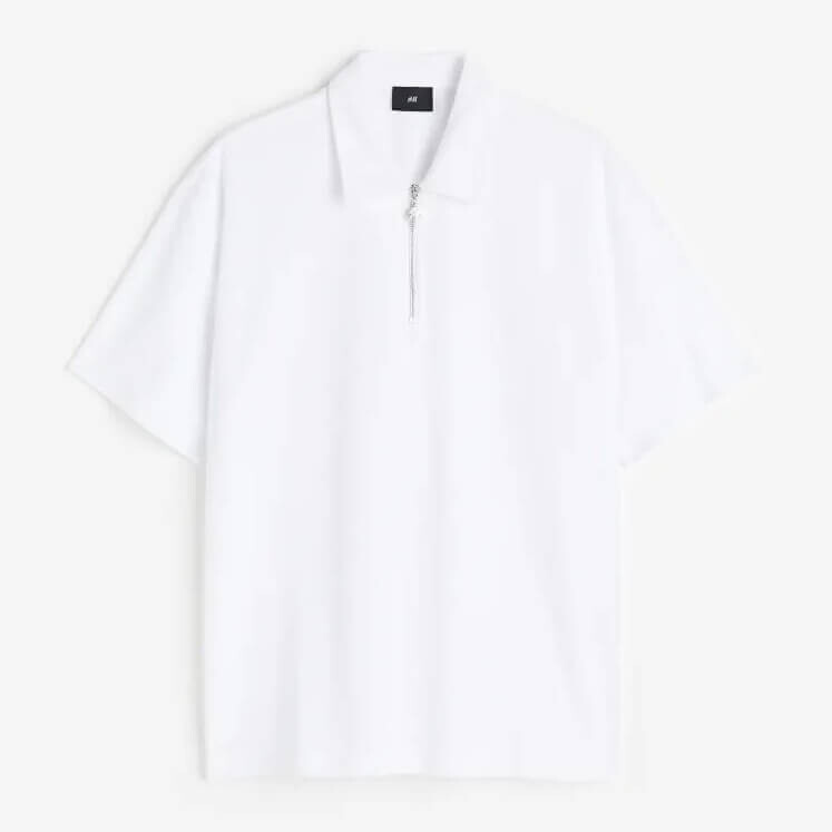 

Футболка поло H&M Regular Fit Terry, белый