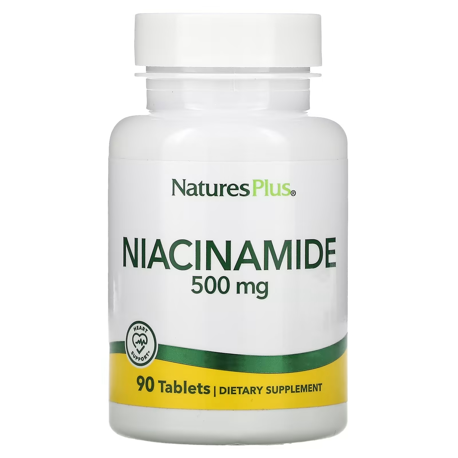 Никотинамид NaturesPlus, 90 таблеток naturesplus жевательные nutrasec перечная мята 90 таблеток