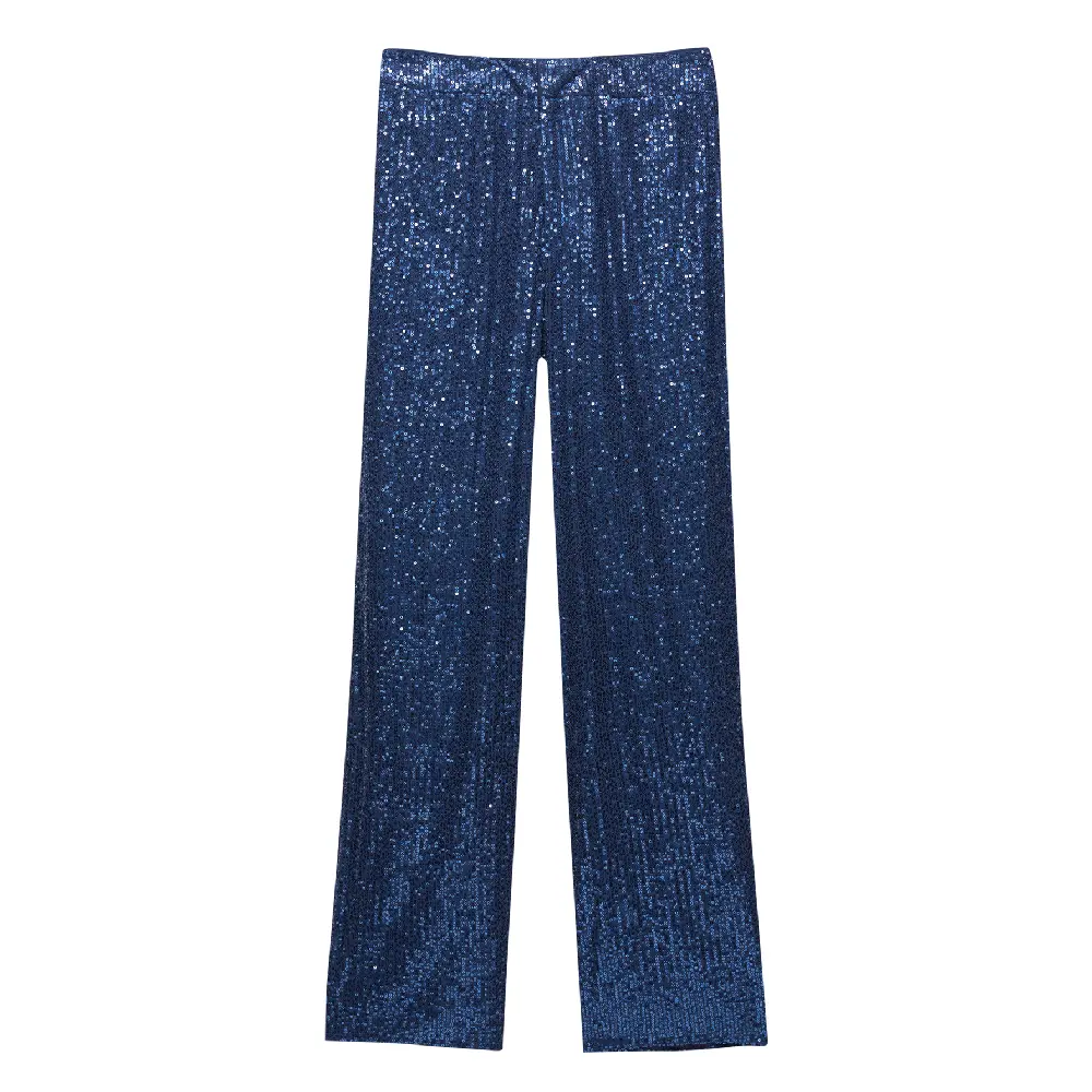 

Брюки Pull&Bear x Valentina Zenere Flowing With Sequins, черный