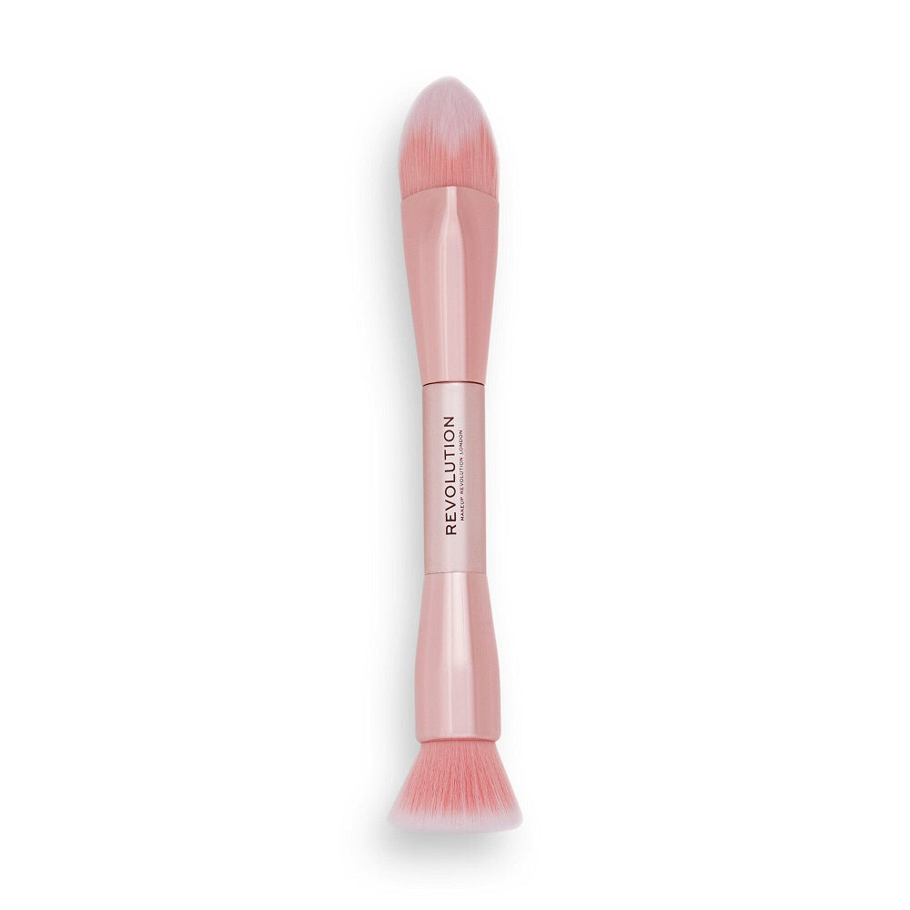 

Makeup Revolution Двусторонняя кисть Create Seamless Finish Double Ended Foundation Brush для точного нанесения тональной основы R28
