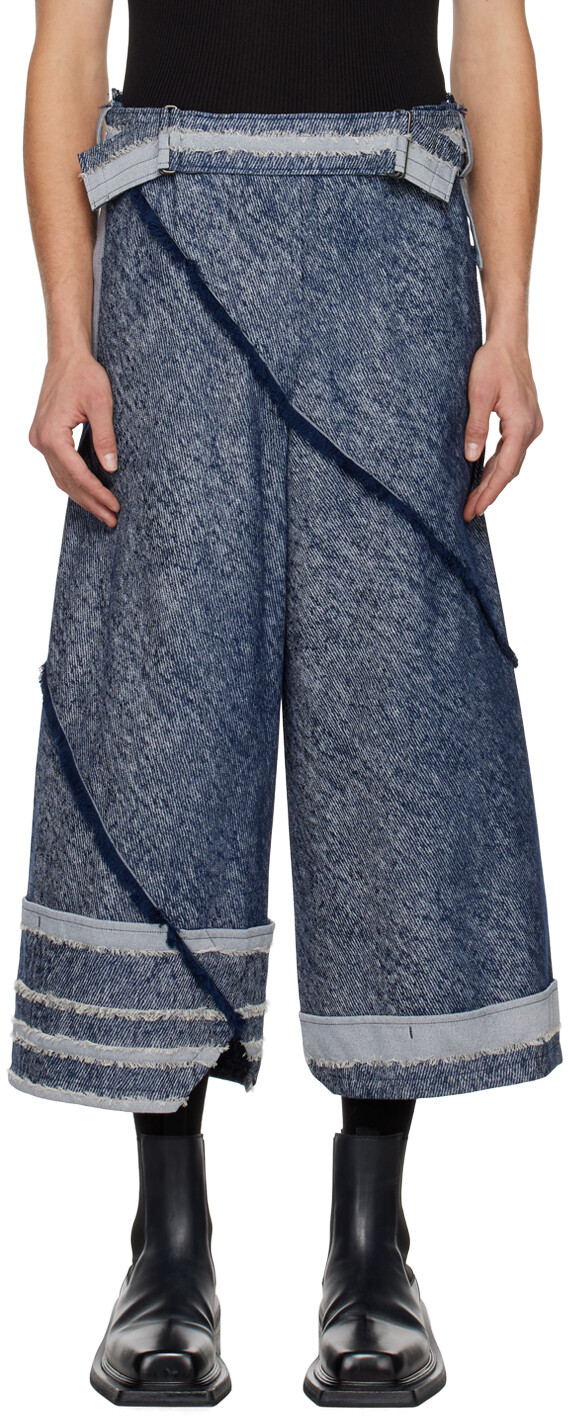 

Синие подвернутые джинсы 132 5. ISSEY MIYAKE