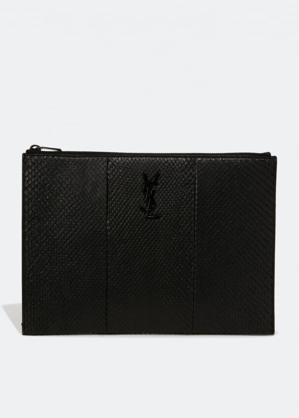 

Сумка SAINT LAURENT Monogram leather pouch, черный