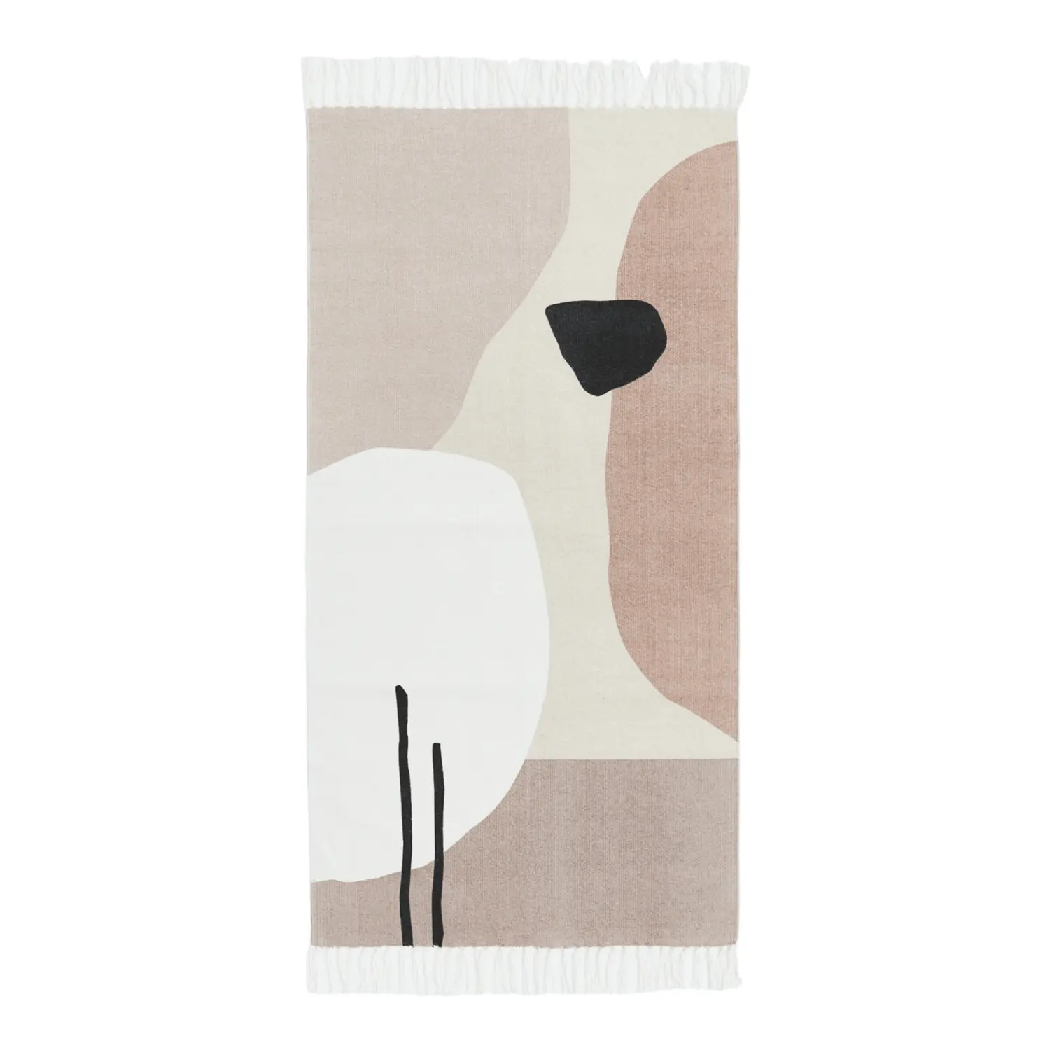 

Ковер H&M Home Cotton, бежевый/с рисунком