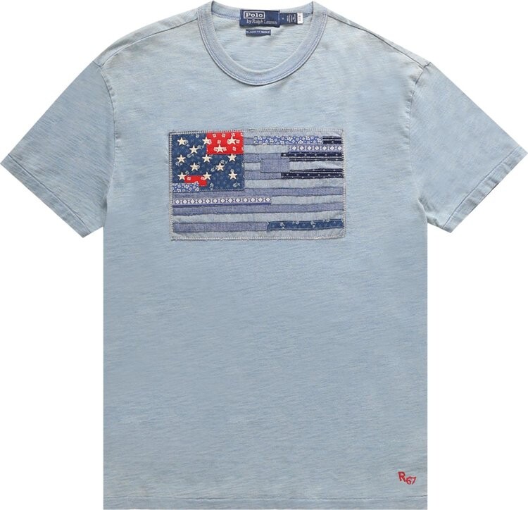 

Футболка Polo Ralph Lauren Uneven Jersey T-Shirt 'Light Indigo', синий