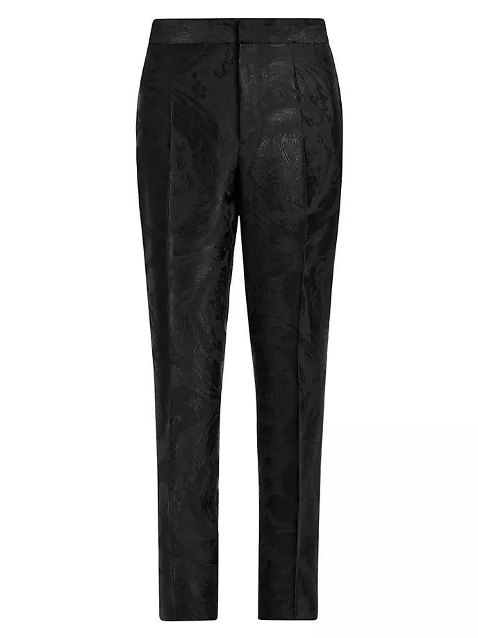 

Жаккардовые вечерние брюки Barocco Versace, черный