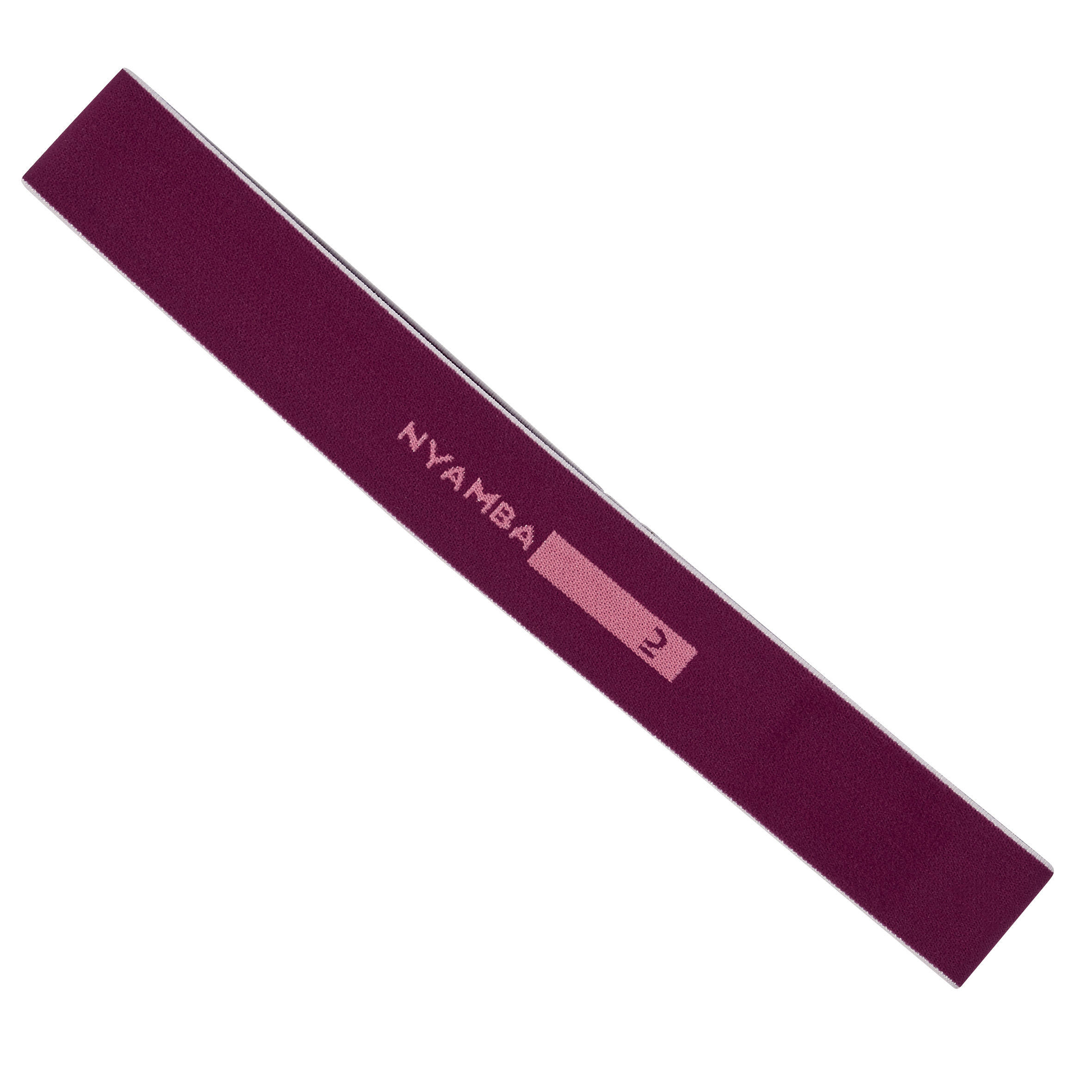 Резинка/резинка сопротивления 6 кг текстильная резинка - бордовая DOMYOS, фиолетовый/светло-розовый