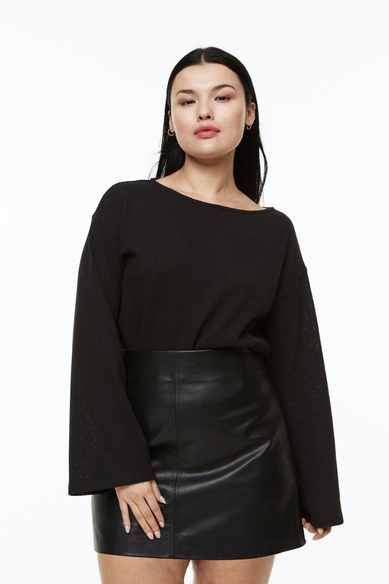 

Коробчатый свитер H&M, черный