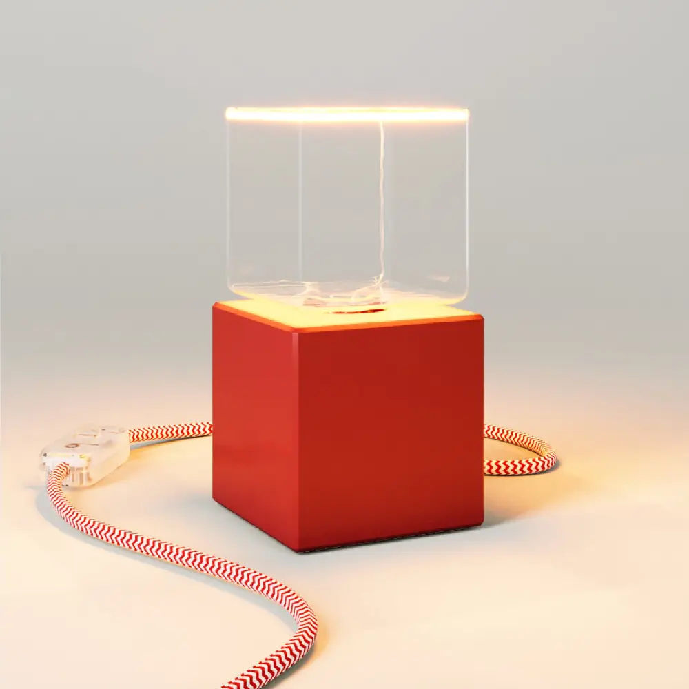 

Настольная лампа Creative Cables Colorful Cubetto, красный