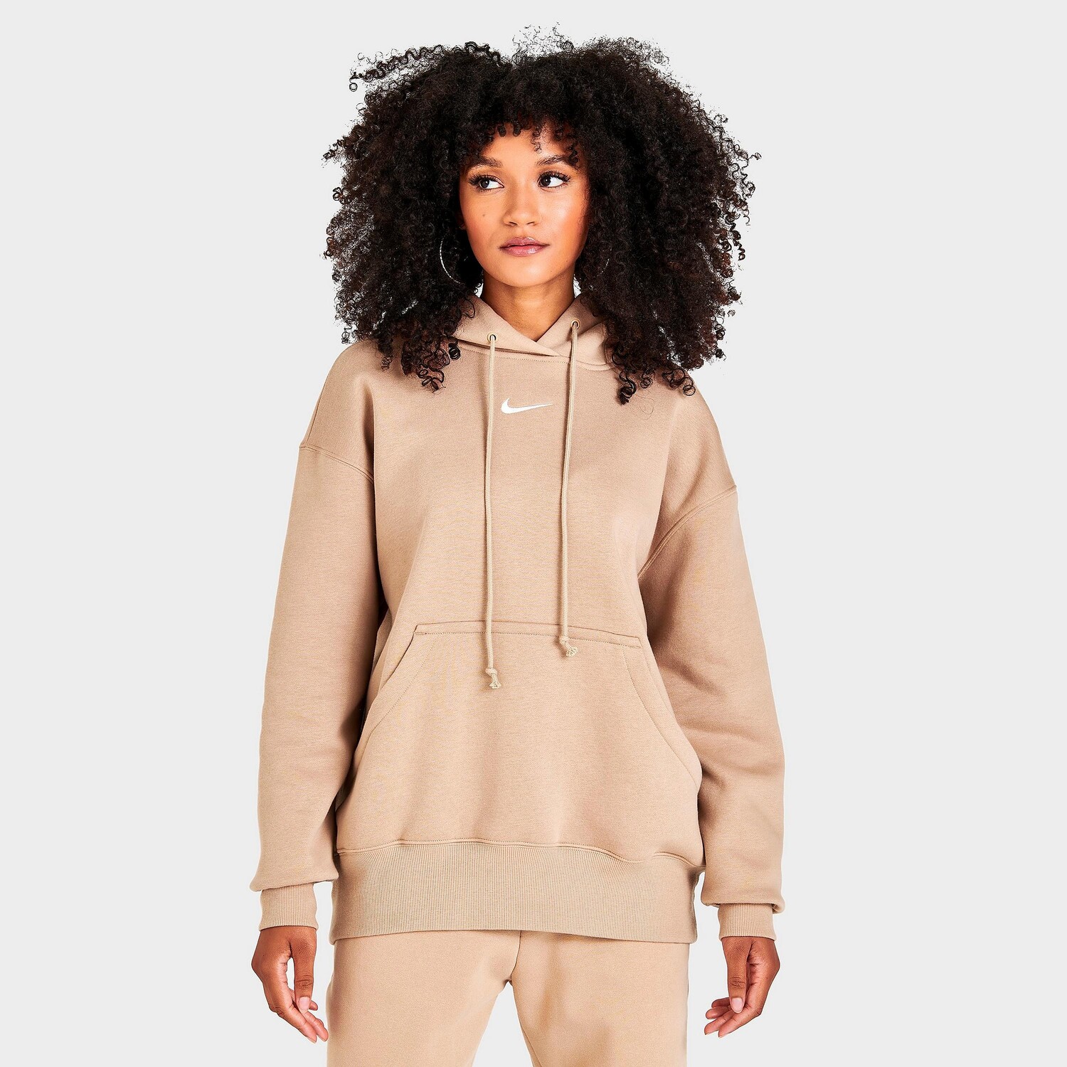 

Женская толстовка с капюшоном Nike Sportswear Phoenix Fleece Oversized Pullover, бежевый