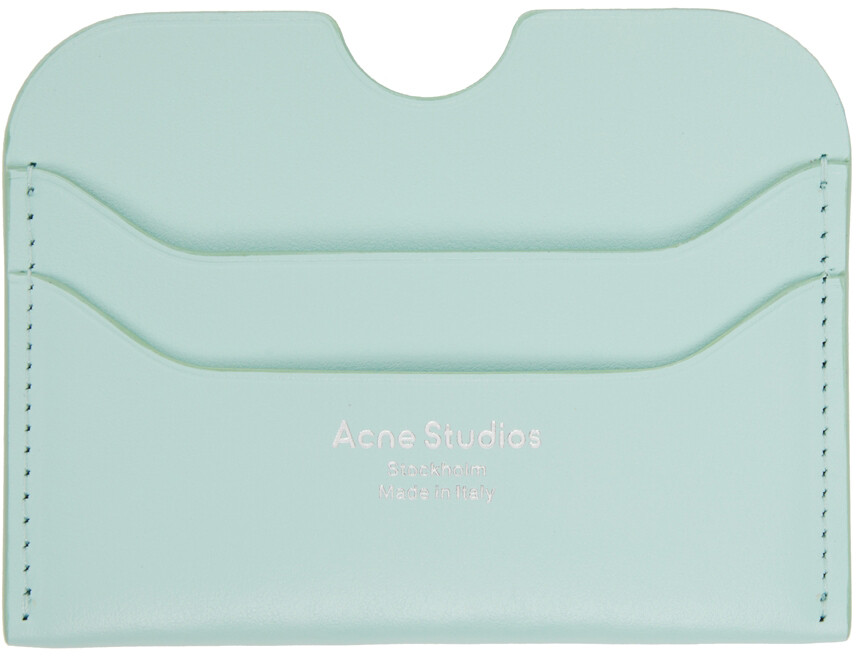 

Синяя кожаная визитница Acne Studios