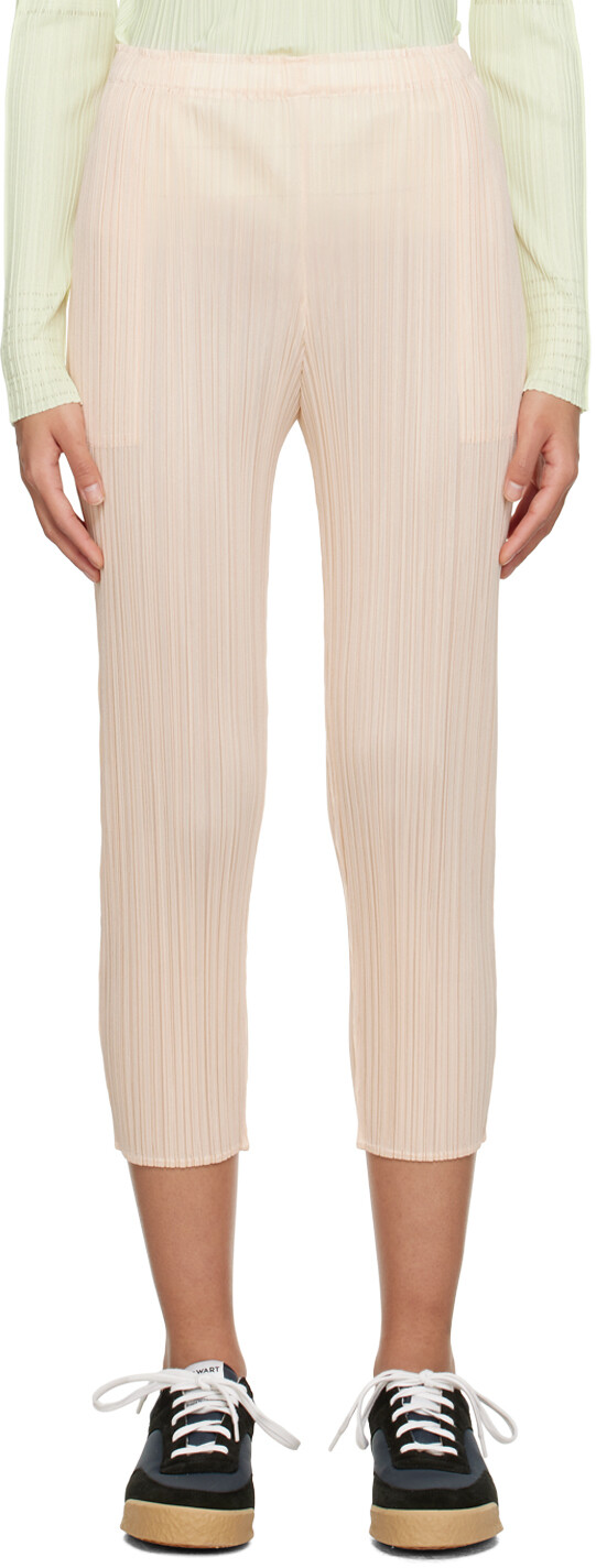 

Бежевые февральские брюки Monthly Colors Pleats Please Issey Miyake, Бежевый, Бежевые февральские брюки Monthly Colors Pleats Please Issey Miyake