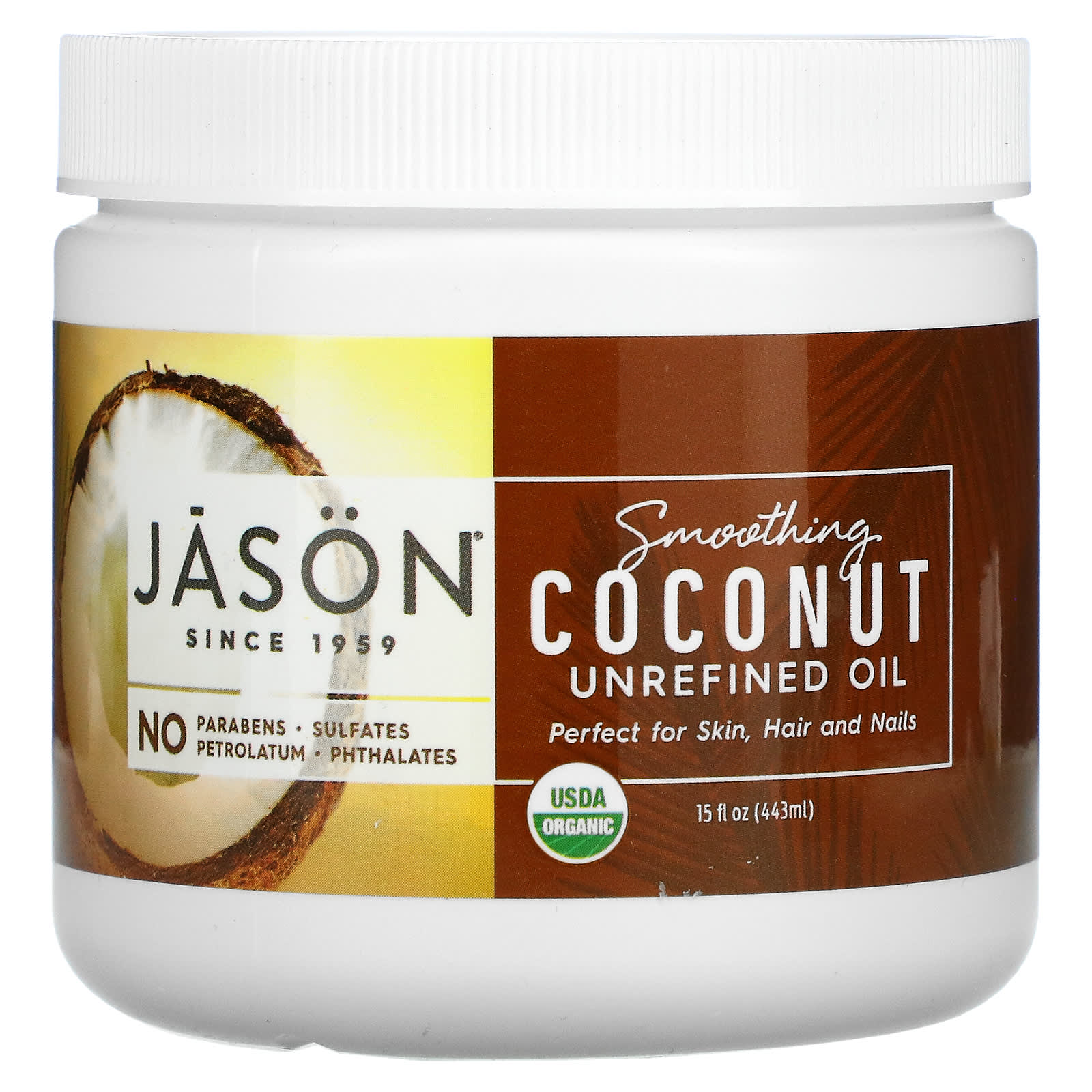 Масло Кокосовое Jason Natural, 443 мл cocos чёрная лаконичная юбка cocos