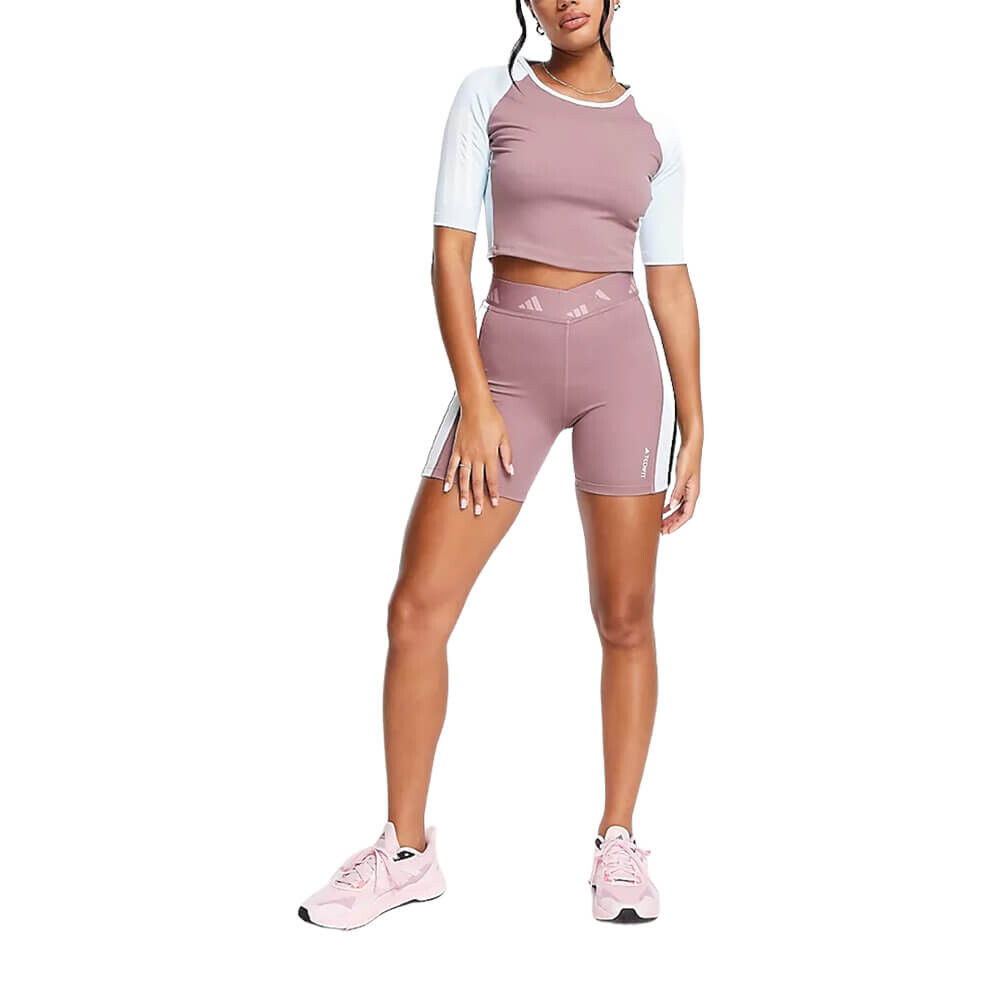 

Шорты Adidas Training Techfit Colourblock High Waisted, бордовый