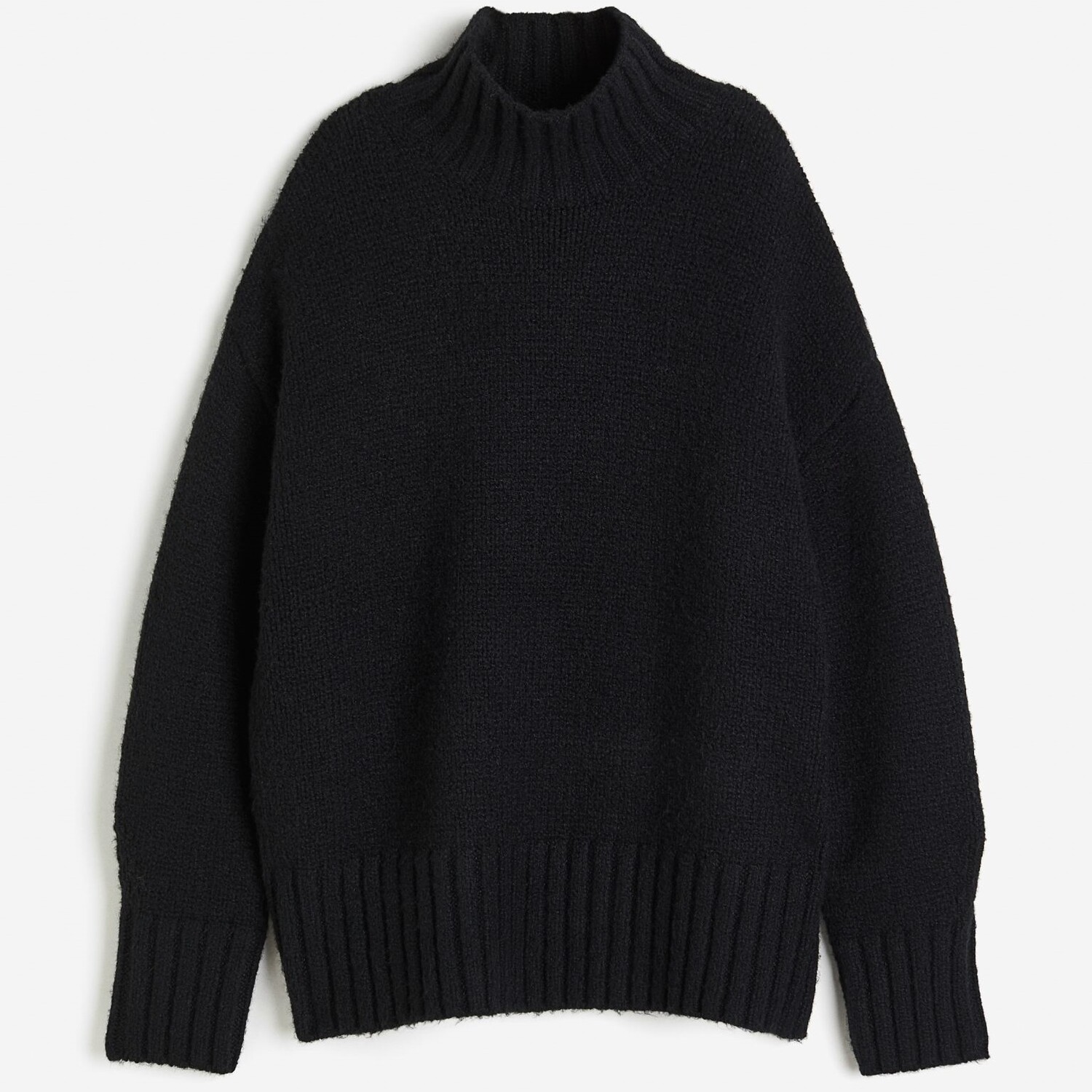 

Свитер H&M Oversized Mock-turtleneck, черный