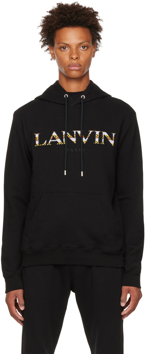 

Черный худи с капюшоном Lanvin