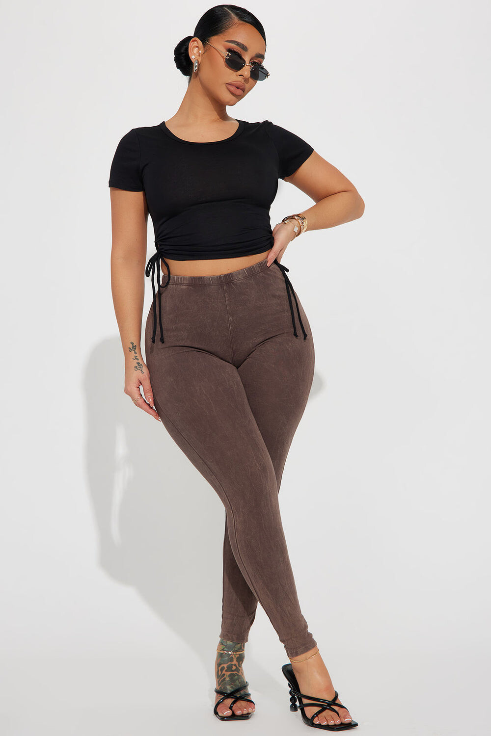 

Леггинсы Fashion Nova ZDM4430DW, коричневый