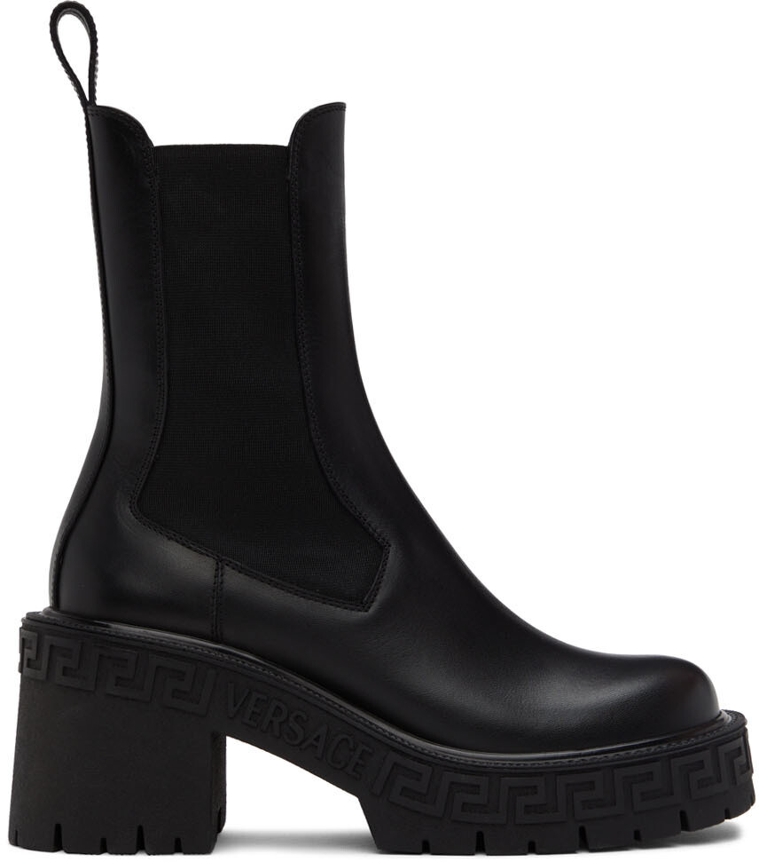 

Черные ботинки челси Greca Versace