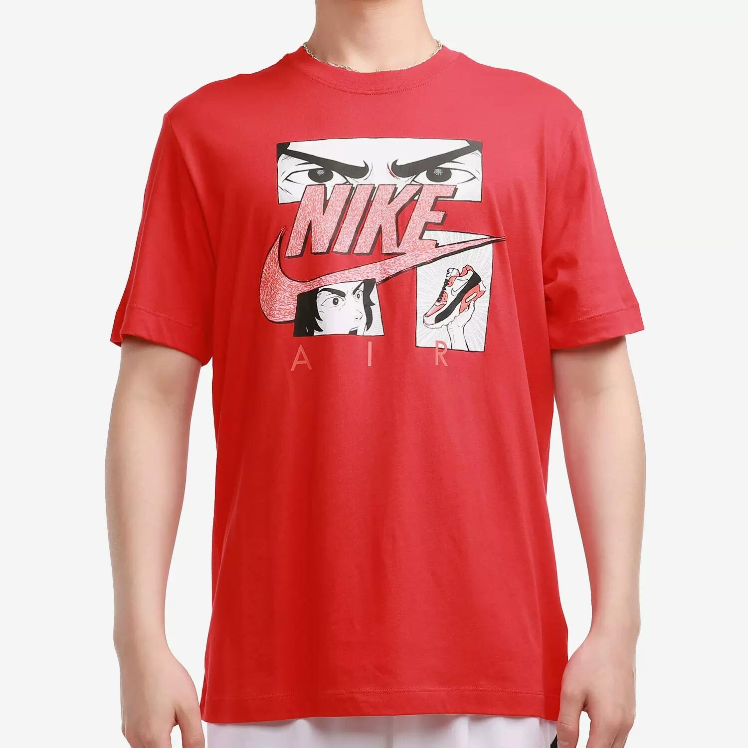 

Футболка Nike Sportswear Cartoon Printing Sports Round Collar Male, красный