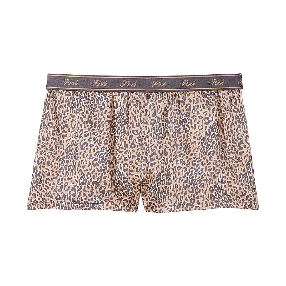 

Пижамные шорты Victoria's Secret Pink Flannel Boxy, светло-коричневый