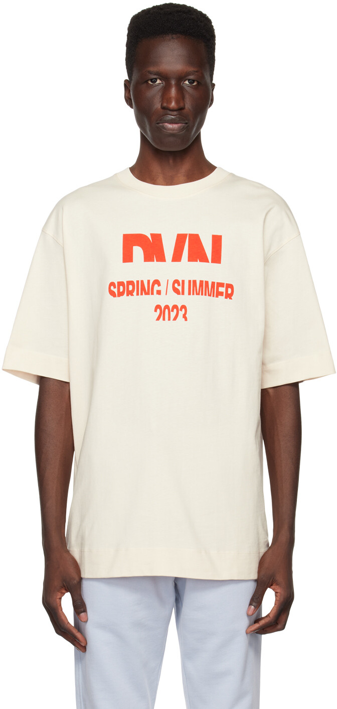 

Розовая футболка с принтом Dries Van Noten, Розовый