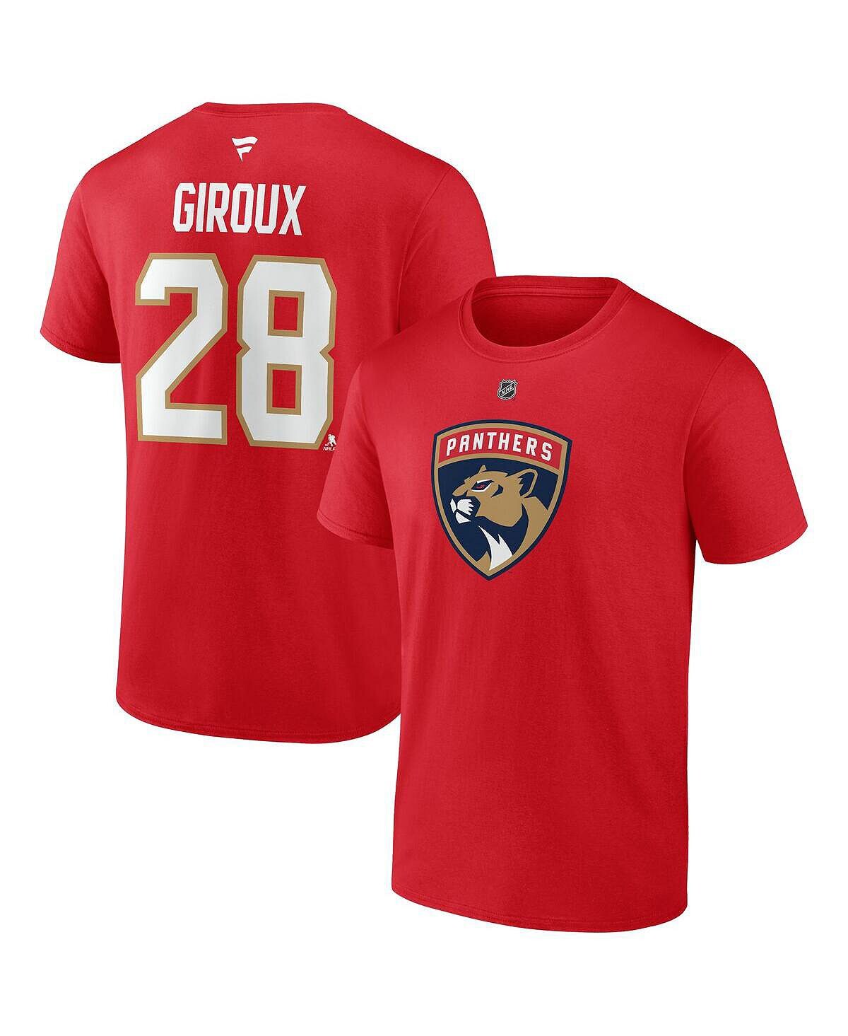 

Мужская футболка claude giroux red florida panthers с подлинным именем и номером стека Fanatics, красный