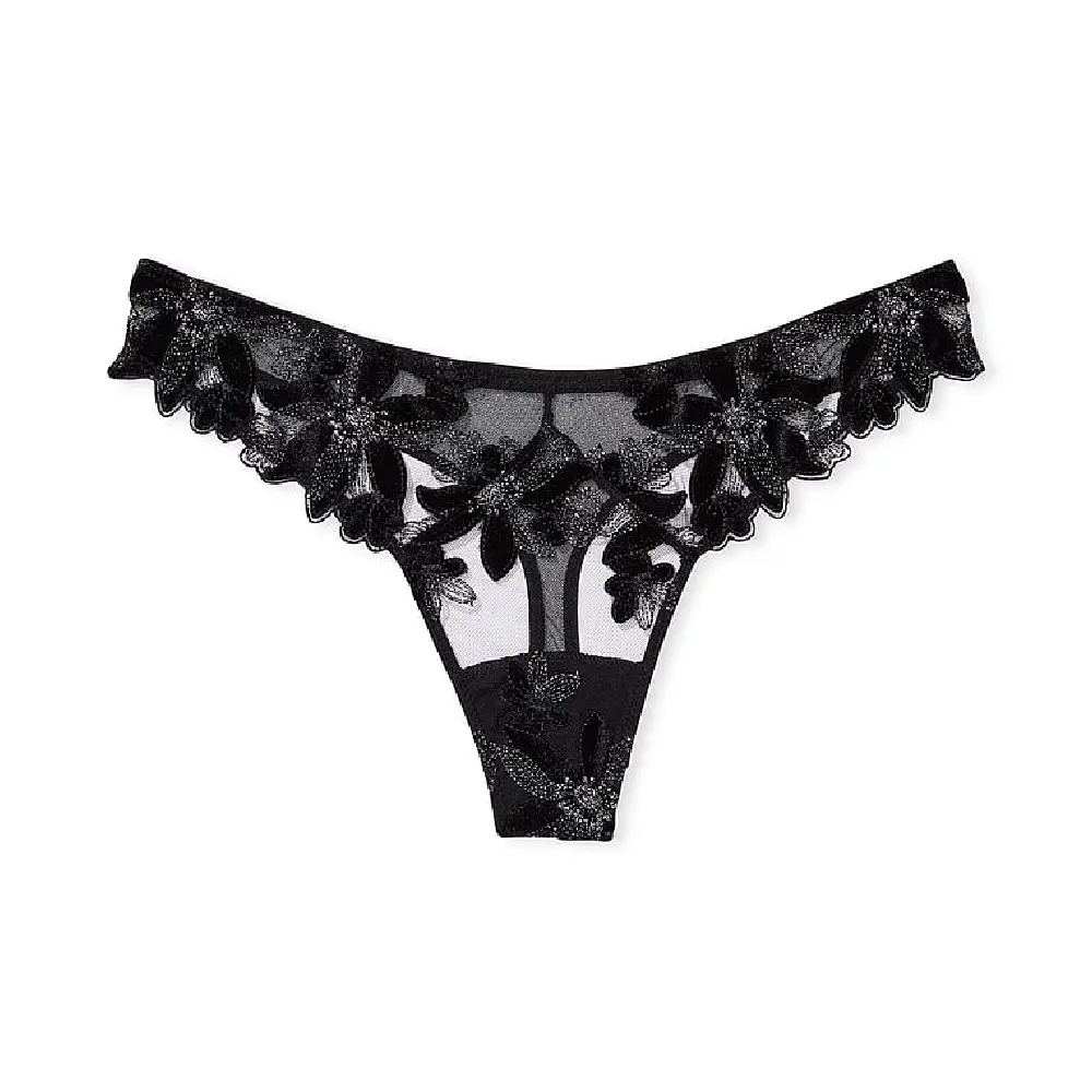 

Трусы Victoria's Secret Very Sexy Floral Embroidered, черный