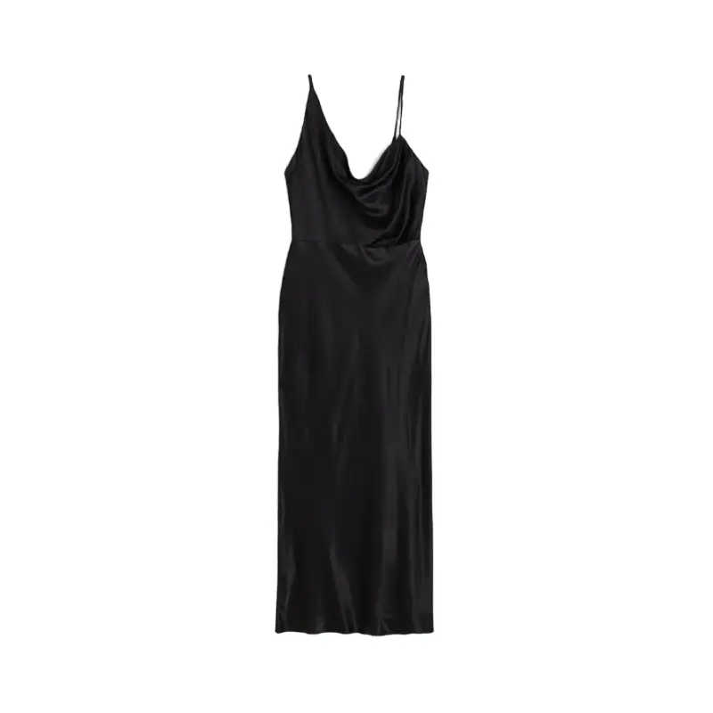 

Платье H&M Asymmetric Satin, черный