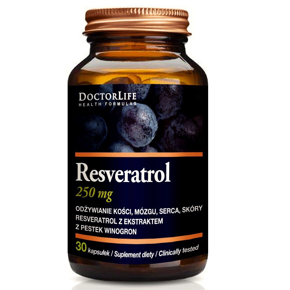 

Doctor Life Resveratrol биологически активная добавка ресвератрол с экстрактом виноградных косточек 250мг, 30 капс./1 уп.
