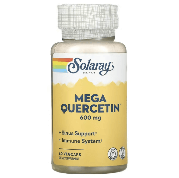 Мега кверцетин Mega Quercetin, 600 мг, 60 растительных капсул, Solaray - фото