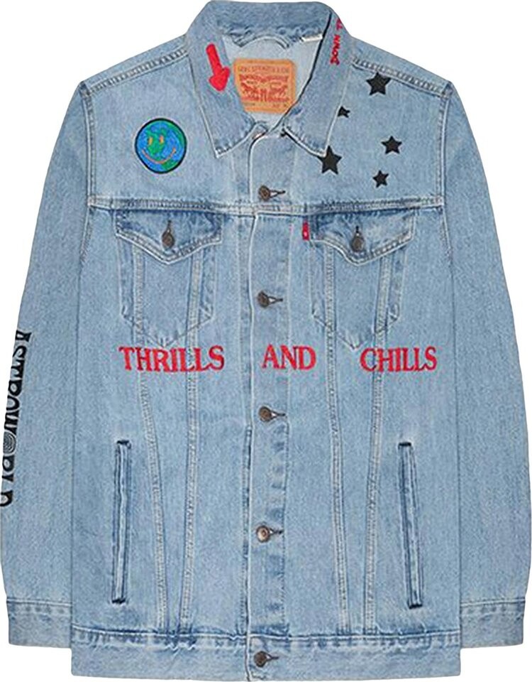 Куртка Cactus Jack by Travis Scott Astroworld x Levi's Denim Jacket 'Blue', синий