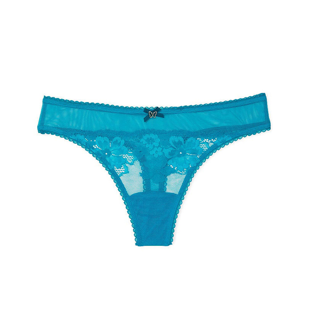 

Стринги Victoria's Secret Body By Victoria Lace-Front Mesh, голубой