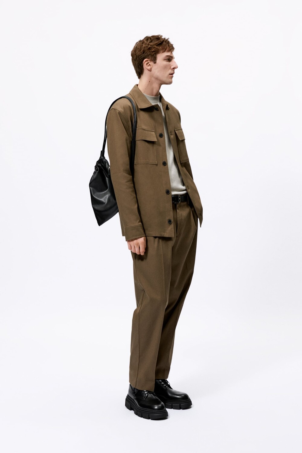 

Мини-сумка через плеч ZARA, черный